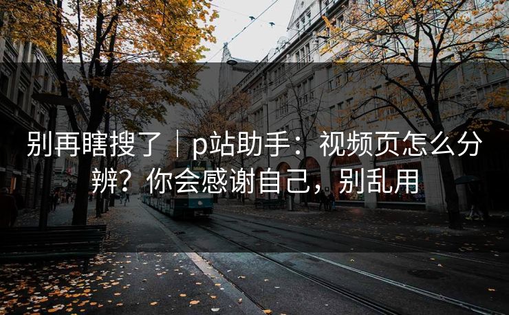 别再瞎搜了｜p站助手：视频页怎么分辨？你会感谢自己，别乱用