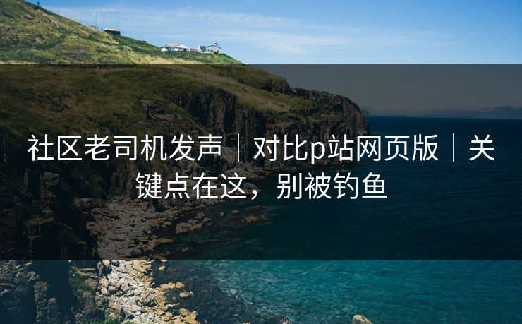 社区老司机发声｜对比p站网页版｜关键点在这，别被钓鱼