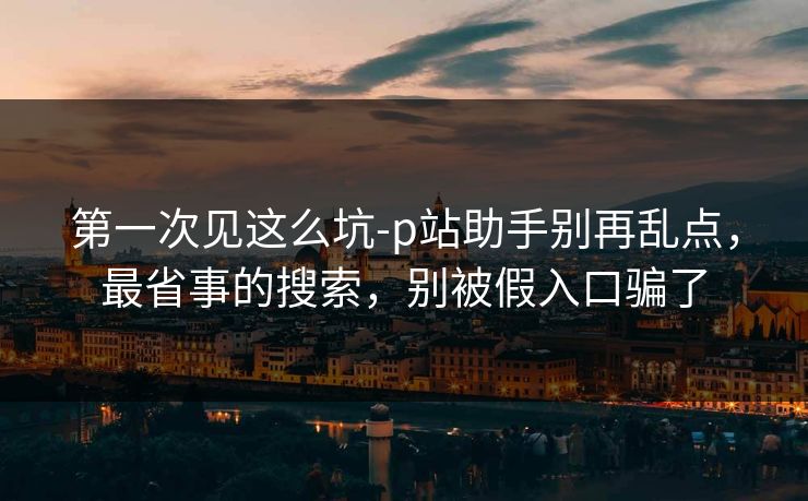 第一次见这么坑-p站助手别再乱点，最省事的搜索，别被假入口骗了